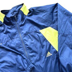 VTG 90s Adidas Windbreaker Light Jacket Men’s XL Embroidered Full Zip Hooded